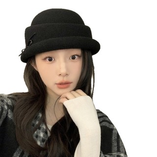 Ốc leo núi len top mũ nữ phong cách Hepburn cho thu đông
