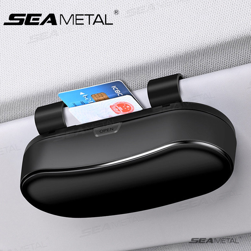 Hộp đựng kính râm ô tô SEAMETAL Tấm che nắng đa năng Chống trầy xước Tự động tổ chức Giá đỡ kính ô tô Lái xe đường bộ