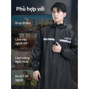 Áo mưa cao cấp: Chống thấm hoàn toàn, thoáng mát, bền màu. Dùng tiện, đáng tin cậy!