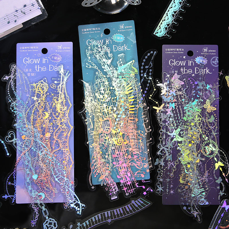 Lovers Firefly Streamer Series PET Sticker Pack Dreamy đầy màu sắc Cuckoo Card Sổ tay DIY Trang trí viền trơn W3HD