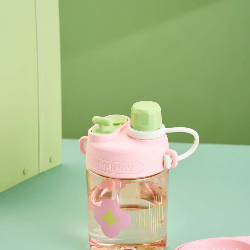 [NEW] Bình nước nhựa KITA GLEE Inochi dung tích 560ml, nắp đậy kín khí, hai nắp uống linh hoạt