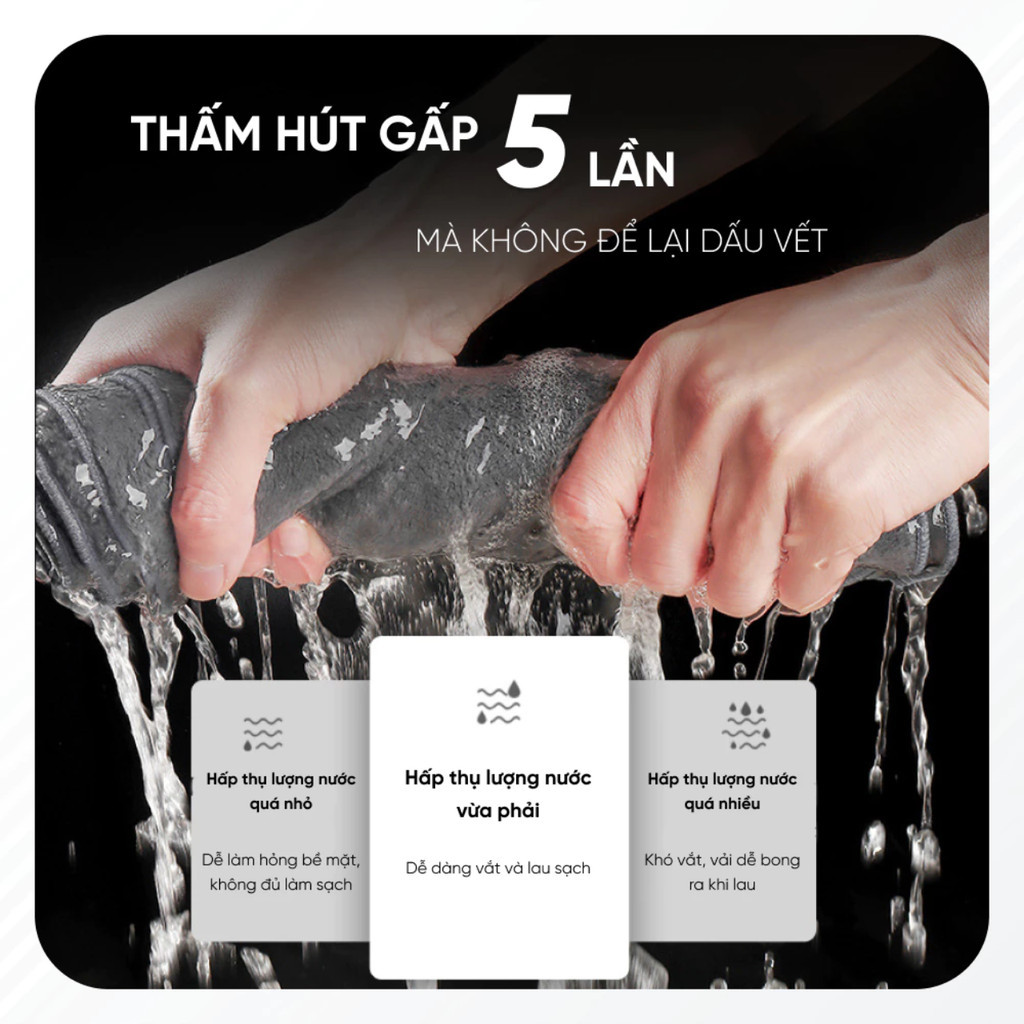 Khăn Lau Kính Nano Chống Bám Bụi Vải, Không Bám Hơi Nước Chuyên Dụng