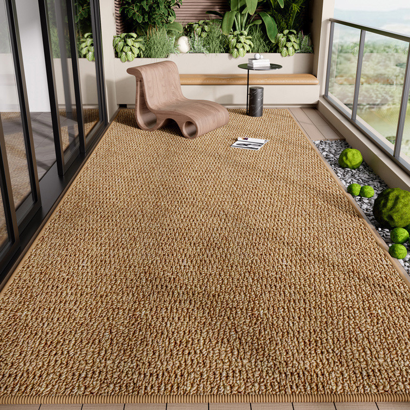 [Hàng có sẵn] Thảm trải sàn ban công giả sisal – thảm tatami diện tích lớn, màu trung tính, dễ vệ sinh cho ban công & góc thư giãn