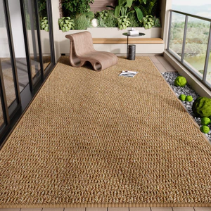 Thảm trải sàn ban công giả sisal – thảm tatami diện tích lớn, màu trung tính, dễ vệ sinh cho ban công & góc thư giãn