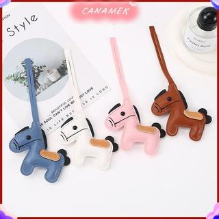 CANAMEK Hoạt Hình Da Nâu Ngựa Quyến Rũ Móc Khóa Mặt Dây Chuyền Nữ Móc Khóa Dễ Thương Động Vật Túi Trang Trí Phụ Kiện Trang Trí Quà Tặng CSF