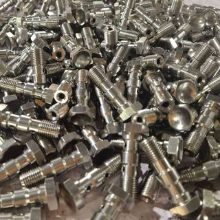 Xe Sửa Đổi Thép Không Gỉ Phanh Thép Họng Ống Dầu Lỗ Đôi Rỗng Vít Khớp M10 * 1.0 / M10 * 1.25 2NVX