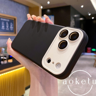 Ốp điện thoại cảm giác da cửa sổ lớn chặn màu 2 trong 1 phù hợp cho iPhone 11 12 13 14 15 16 17 Pro Max mờ bao gồm toàn bộ gương bảo vệ chống rơi