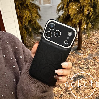 Cam camellia thích hợp cho vỏ điện thoại iPhone 7 Promax, ống kính 17 Pro cao cấp mới bao gồm tất cả các trường hợp bảo vệ không khí sáng tạo mùa thu đông