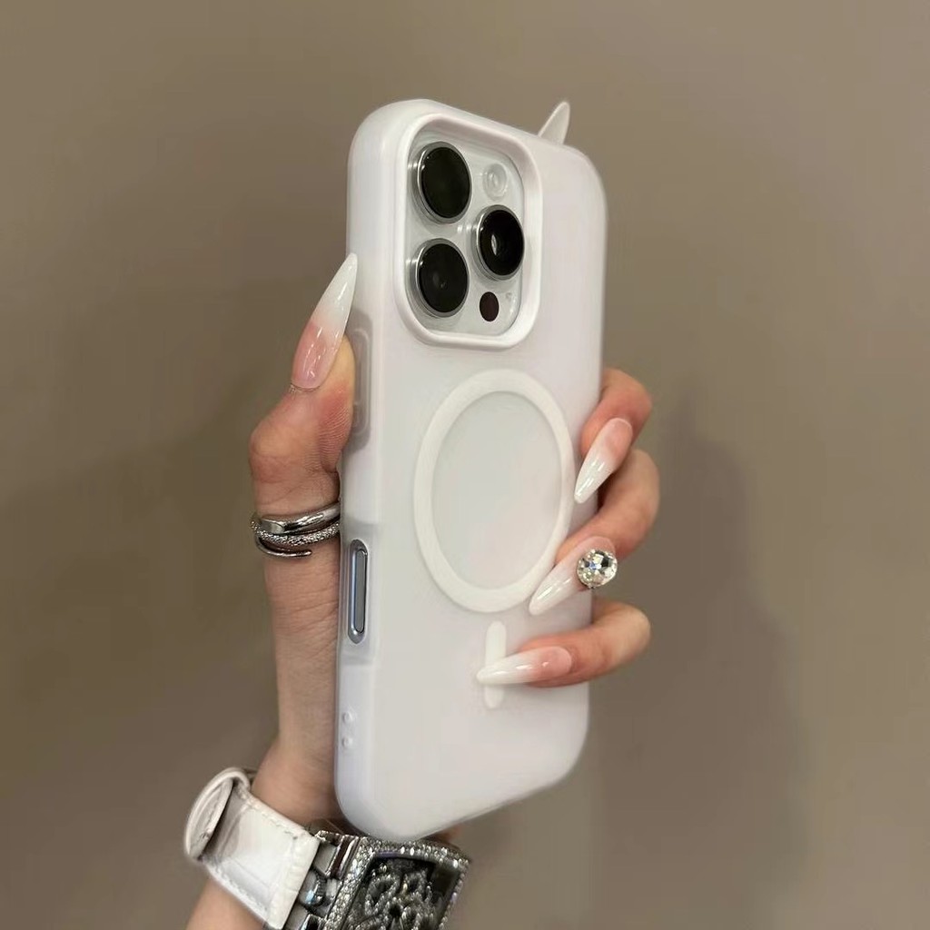 Mới từ hút 2in-1 jelly cho iPhone17 vỏ 16promax đơn giản iPhone15 vỏ trống 14plus/12Bền vữngVỏ