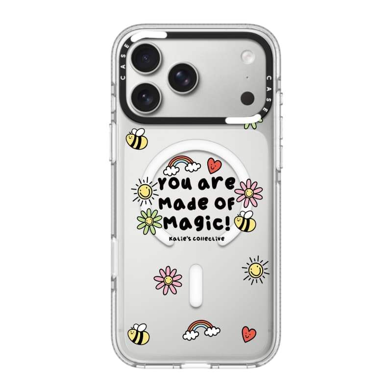CASECASE X Katie 's Collective Case Impact Clear Magnetic Hút Case cho iPhone 17 / 16 / 15 / 14 / 13 Pro Max Air | Vỏ pha lê trong suốt có bao bì cao cấp