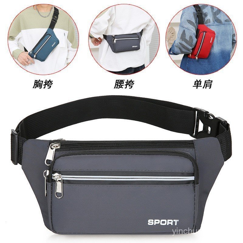 Túi đeo eo nhiều lớp bền bỉ đựng điện thoại, dùng cho công trường, thể thao, ngực thời trang
