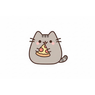 Chiếc móc khóa mèo xám tròn trịa Pusheen.