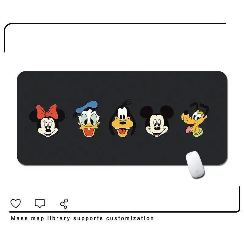 Miếng Lót Chuột Chuột Mickey & Chuột Minnie - Thảm Để Bàn Lớn Với Nghệ Thuật Hoạt Hình Cổ Điển Cho Trẻ Em & Người Hâm Mộ, Đế Cao Su Chống Trơn Trượt Dày 3 Mm