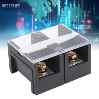 VBESTLIFE Huleo 600V 100A Khối đầu cuối dây rào chắn 2 chiếc TC cố định sắt đen cho thiết bị (2 vị trí (1002))