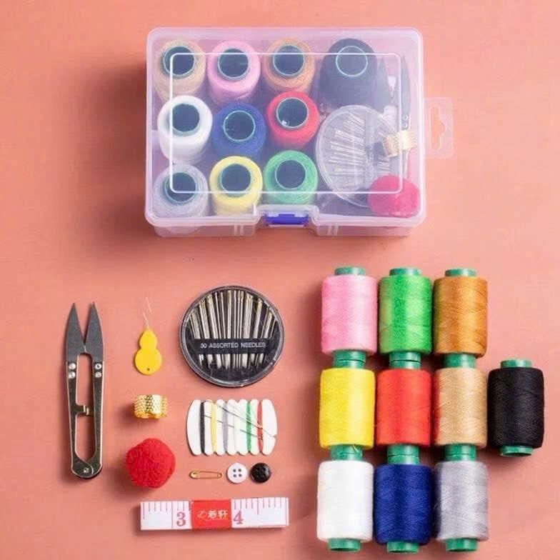 Hộp Kim Chỉ Đa Năng  May Vá Thủ Công Bao Gồm Chỉ Nhiều Màu Và Công Cụ May Tiện Lợi. C87 SHOP
