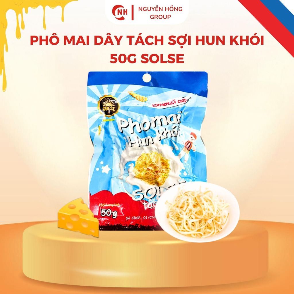 Phô mai dây xé sợi xông khói Mặn SOLSE Nga phômai hunkhói phô mai dây  hun khói phô mai