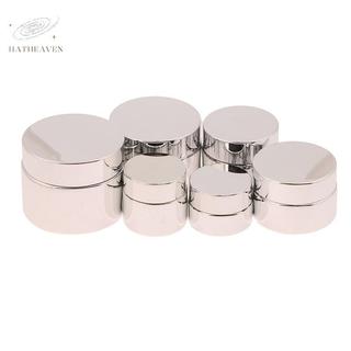 [hatheaven] Lọ Mỹ Phẩm 5-50g Kem Mặt Chai Thủy Tinh Bạc Lọ Kem Hộp Đựng Mỹ Phẩm Trống Móng Tay Keo Bình Đựng Trang Điểm Du Lịch Đẹp