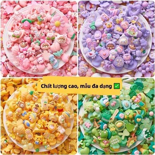 Bộ phụ kiện trang trí xe máy hoạt hình 10/20/30 cái, đa dạng màu sắc, phù hợp nhiều không gian