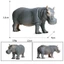 Đồ chơi giáo dục khoa học cho trẻ em Mô phỏng chắc chắn Mô hình động vật hoang dã Hippo Rhino Nhựa Đồ trang trí nhận thức Quà tặng