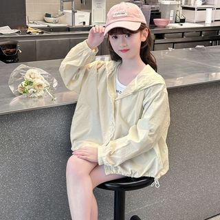 Áo khoác bé gái - mỏng nhẹ thoáng khí có mũ phong cách Hàn Quốc dễ thương mặc hè đi chơi