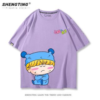 Magic Mi Lumi Road Hoạt Hình Áo Thun Tay Ngắn Cặp Đôi Cho Sinh Viên Mùa Hè - Cotton Nguyên Chất
