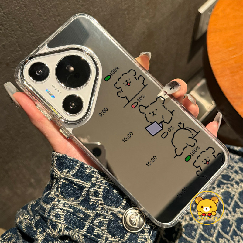 Ốp Điện Thoại Hoạt Hình Puppy Cho Redmi K90 Pro Max K80 K70E K70 K60 K50 Pro Ultra K50i 5G Turbo 5 Max 4 3 A7 Pro A5 A4 A3 A2 A1 Plus Vỏ Gương Chó Dễ Thương