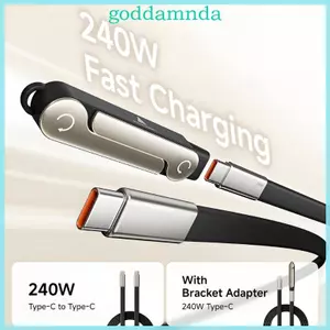 GODD 240W TypeC sang TypeC Stand Adapter 2026 Giá đỡ vô hình mới Bộ chuyển đổi chân đế cáp Type C sang TypeC Fast Chargin