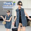 Áo Vest Denim bé gái mùa hè phong cách mới cho trẻ em Áo khoác thời trang không tay màu trơn