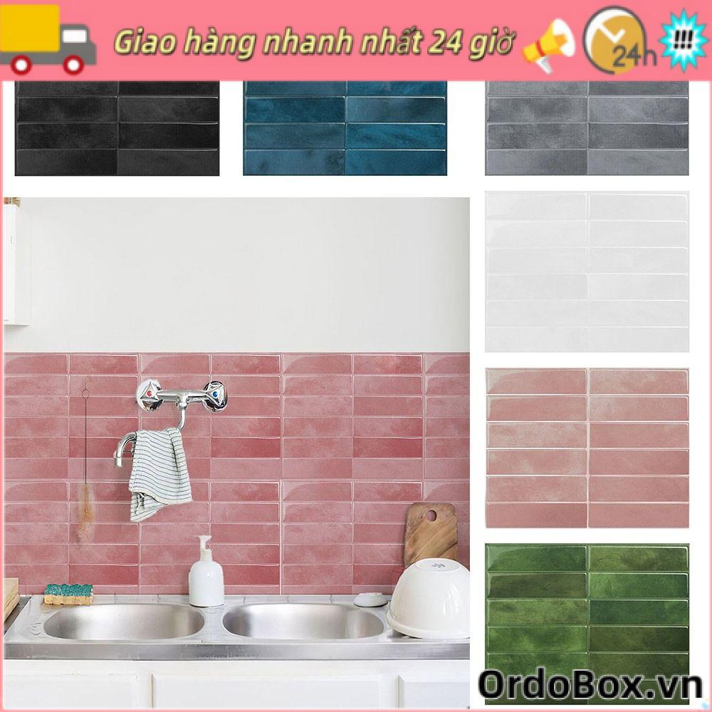 Giấy dán tường ORDOBOX, miếng dán gạch tự dính chống ẩm dầu, decal dán tường chống thấm nước dễ lau chùi