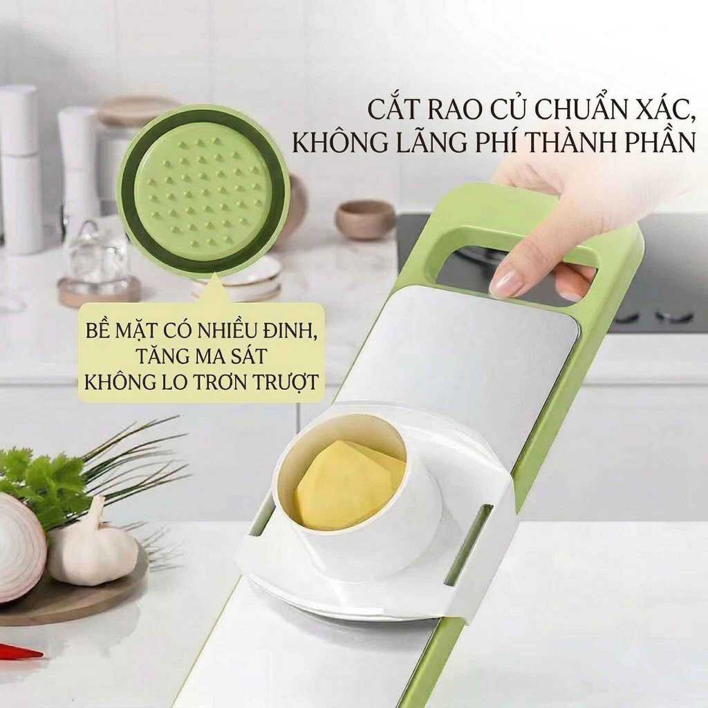 Bàn Nạo Rau Củ Đa Năng Inox 304 Bảo Vệ Tay Dụng Cụ Bào Sợi Thái Lát Rau Củ Quả Tiện Lợi