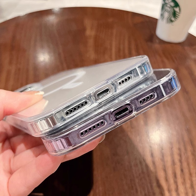 Ốp lưng iPhone trong suốt cao cấp hỗ trợ sạc không dây từ tính ip xs/xsmax/7/811/12/13/14/15/16/17/pro/max/plus