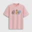 Áo thun ngắn tay cổ tròn in logo hoạt hình mới dành cho nam và nữ dáng rộng 100% Cotton cao cấp 0416