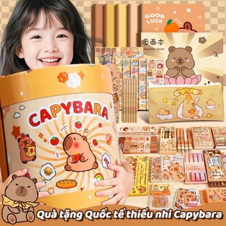 Combo Quà Tặng Dụng Cụ Học Tập Hoạt Hình Siêu Cute, Túi Bút Thước Kẻ, Lý Tưởng Tặng Trung Thu, Tốt Nghiệp