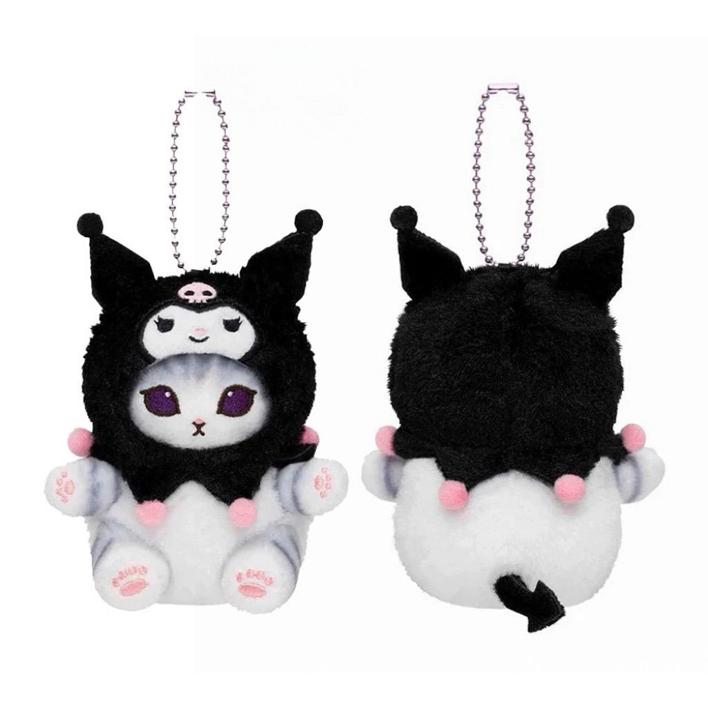 Dễ Thương Kuromi Cá Quế Chó Mèo Chéo Búp Bê Mặt Dây Chuyền Chú Hề Sang Trọng Hoạt Hình Búp Bê Mặt Dây Chuyền