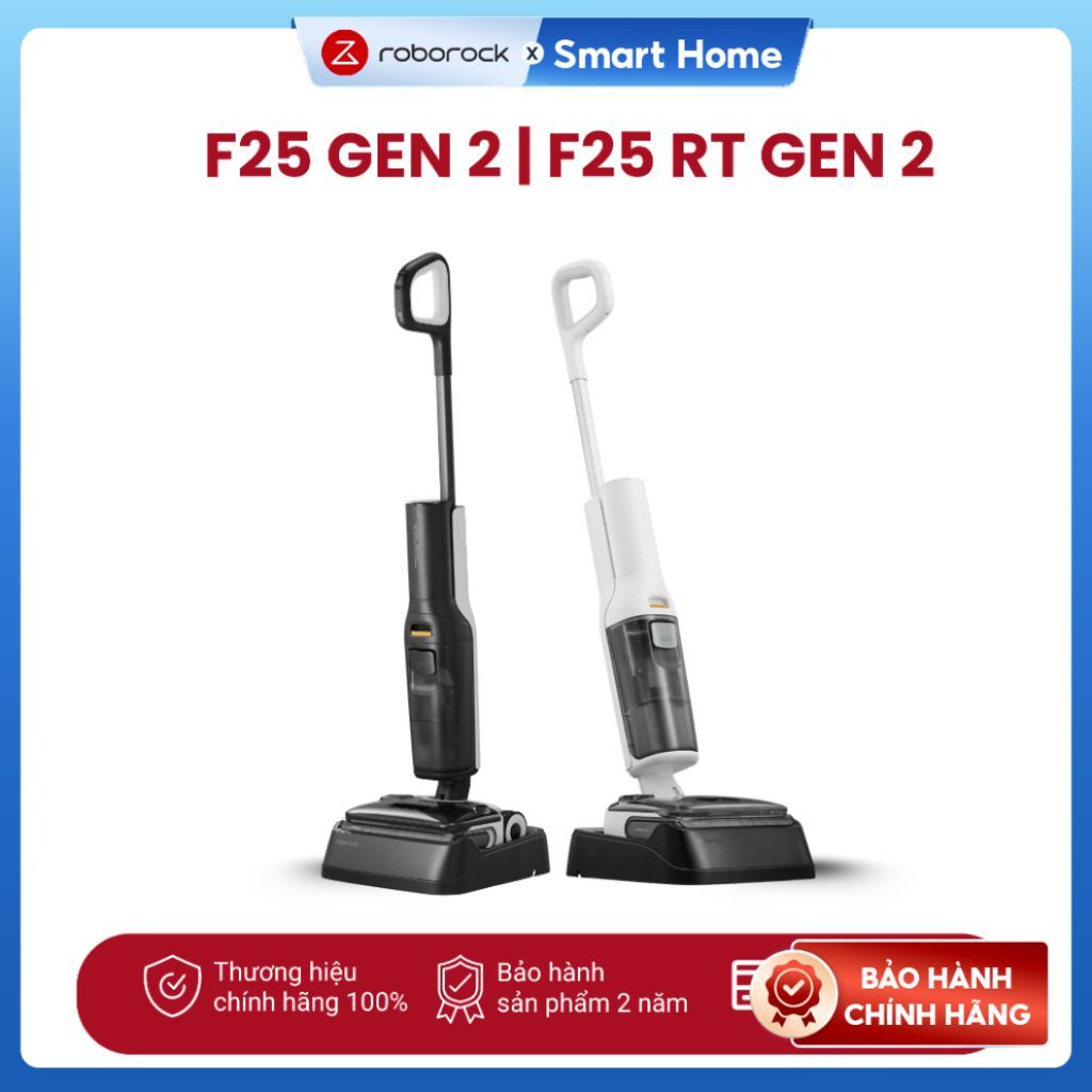Máy hút bụi lau nhà khô và ướt Roborock F25, F25 RT Gen 2 - Lực hút 20000Pa