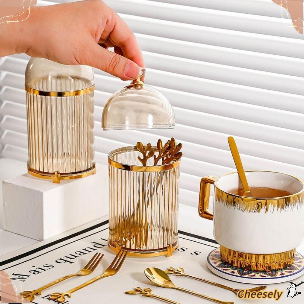 Giá đỡ thìa cà phê CHEESELY, Giá đỡ dao kéo nắp chống bụi bằng nhựa, Hộp đựng thực phẩm gia dụng Sử dụng nhà bếp tại nhà