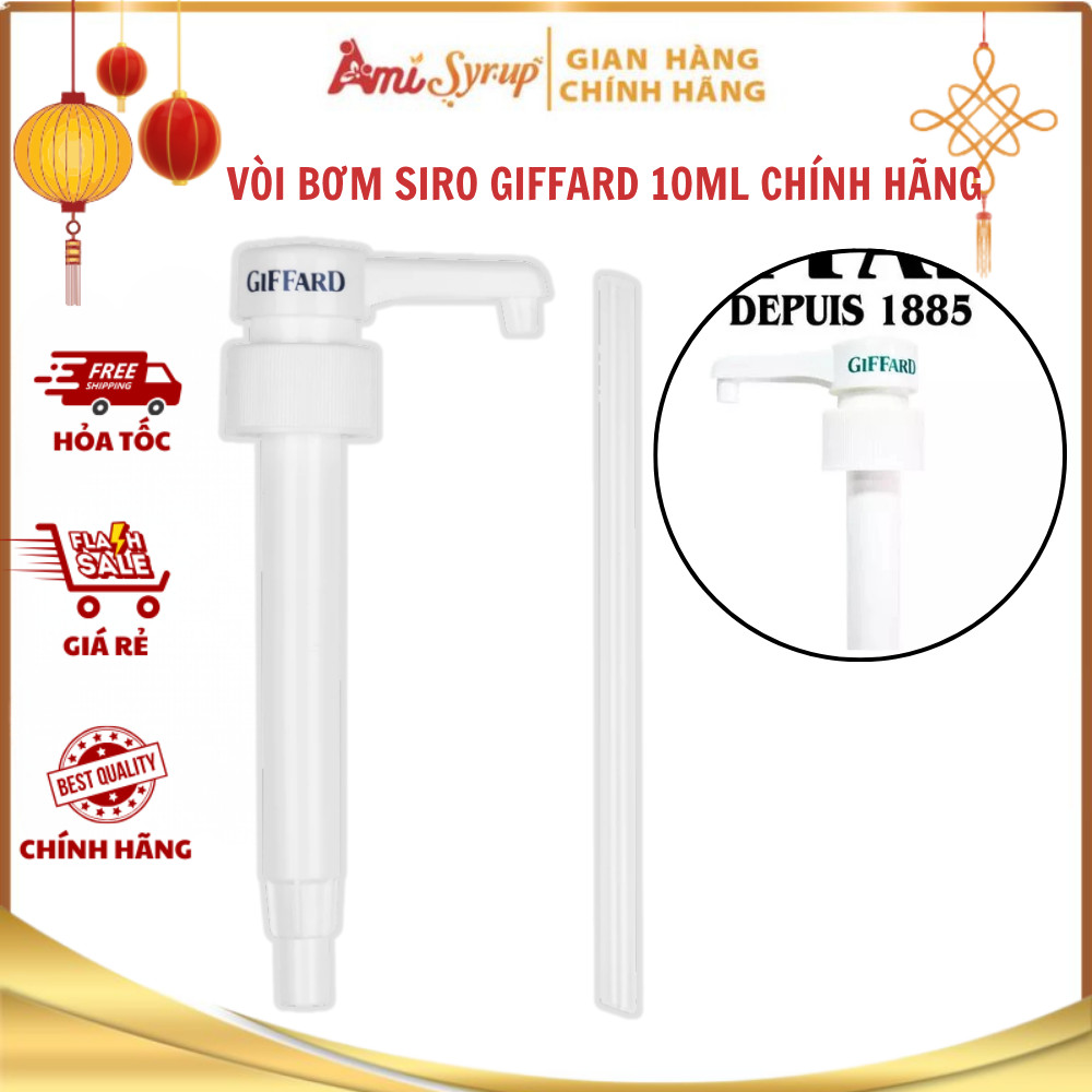 Vòi Bơm Siro Giffard 10ml Chính Hãng - Vòi Bơm (Pump) Syrup 10cc Chuyên Nghiệp