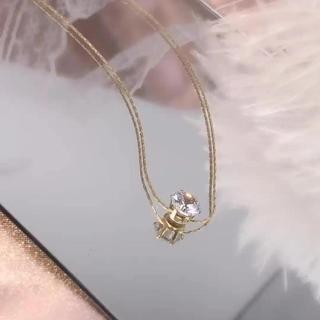 Mặt dây chuyền kim cương mini zircon lấp lánh sáu prong, thiết kế thanh lịch cho phụ nữ