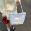 Mới Dễ Thương Thêu Nách Túi Thường Ngày Phù Hợp Với Chó Con Dễ Thương Cotton Túi Dung Tích Lớn Túi Tote Túi Đeo Vai Nữ