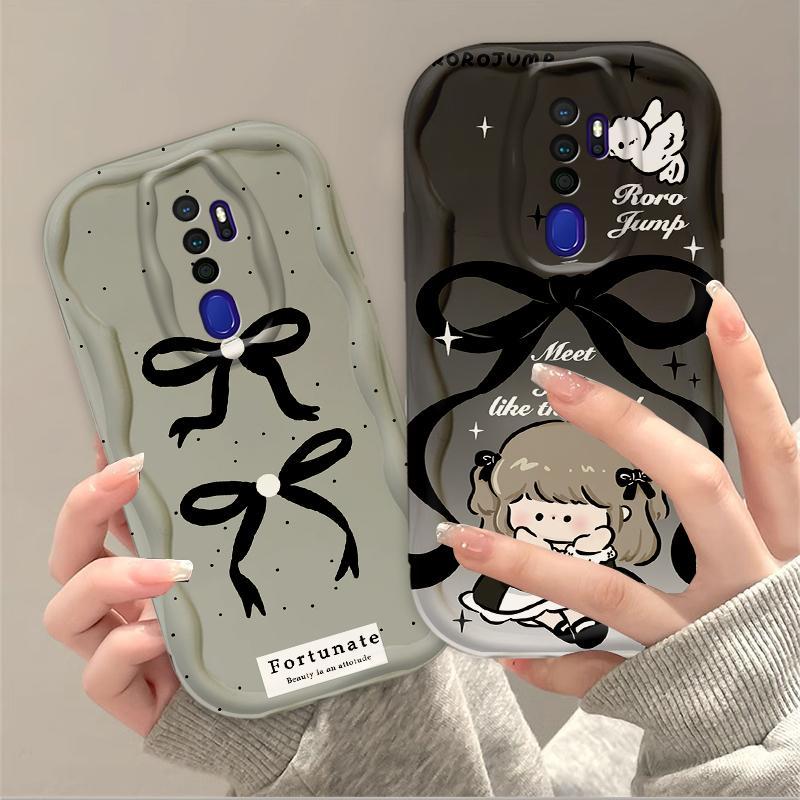 Thích Hợp Cho OPPO A9 2020 A5 2020 3D Cầm Tay Mềm TPU Hoạt Hình Dễ Thương Nơ Công Chúa Ốp Điện Thoại Chống Sốc