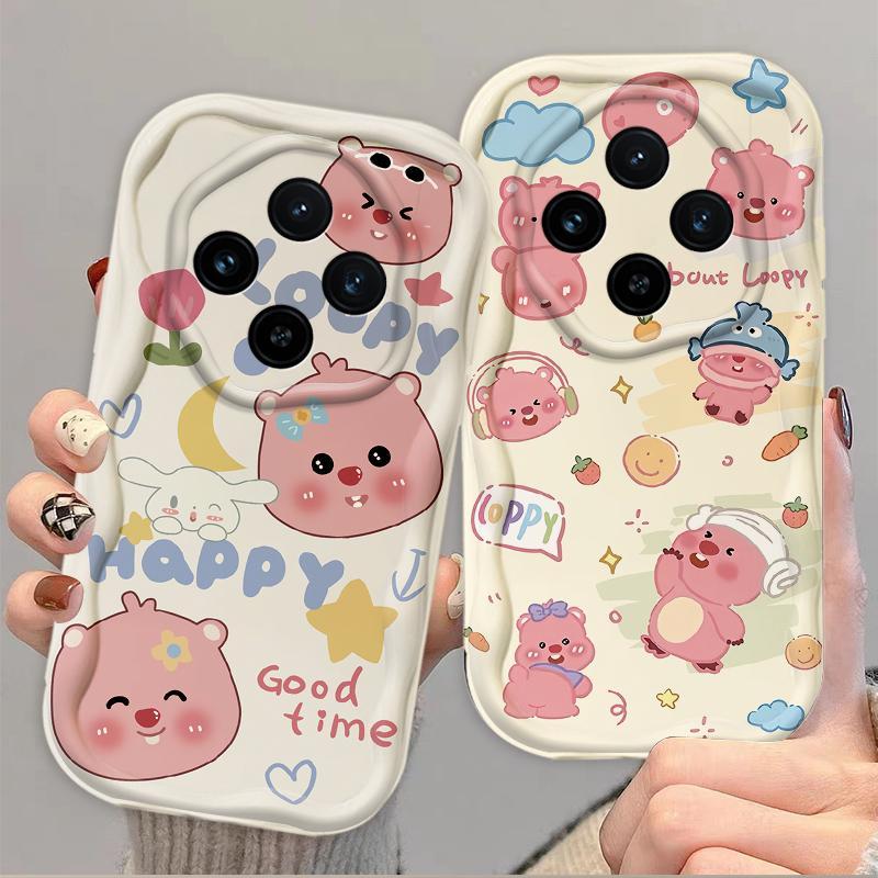 Thích hợp cho Redmi 14C 3D Wave Soft TPU Phim hoạt hình dễ thương Loopy Vỏ điện thoại chống sốc