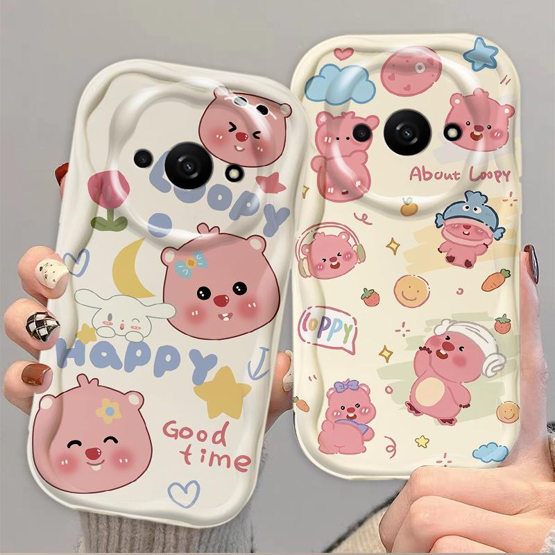 Thích hợp cho Redmi A3 / POCO C61 4G 3D Girls Soft TPU Phim hoạt hình dễ thương Loopy Vỏ điện thoại chống sốc