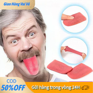 【48h】Lưỡi giả silicone mềm đàn hồi tốt, có thể kéo dãn, tạo cảm giác giống thật, lý tưởng cho các buổi hóa trang.