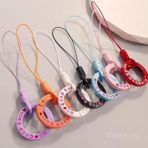 Lucky Love Ring Buckle Điện Thoại Di Động Dây ins Nữ Di Động Chống Mất Ngón Tay Cái Nhỏ Sling Boutique Handmade Tinh Tế
