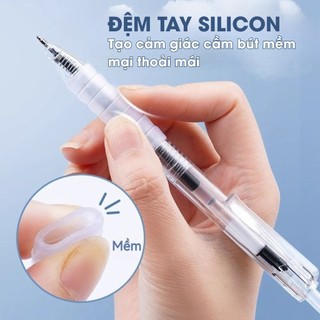 Bút Gel Bấm ST 0.5mm Set 2/12 Cây – Mực Nước Viết Trơn Êm, Nét Đều Không Lem, Dùng Cho Học Sinh Văn Phòng