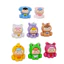 Bộ Hộp Mù Hình Mini Hình Thú Dễ Thương Cho Bé - 3cm Kawaii Nhựa Nhựa Linh Vật Để Bàn Trang Trí Ô Tô Phụ Kiện Thủ Công DIY 8 Thiết Kế Trọn Bộ
