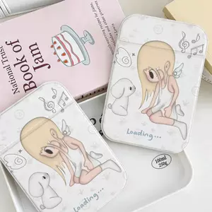 Thiên thần cô gái Gương Trang Điểm Gấp In Hình Xin thần cô Dễ Thương Du Lịch