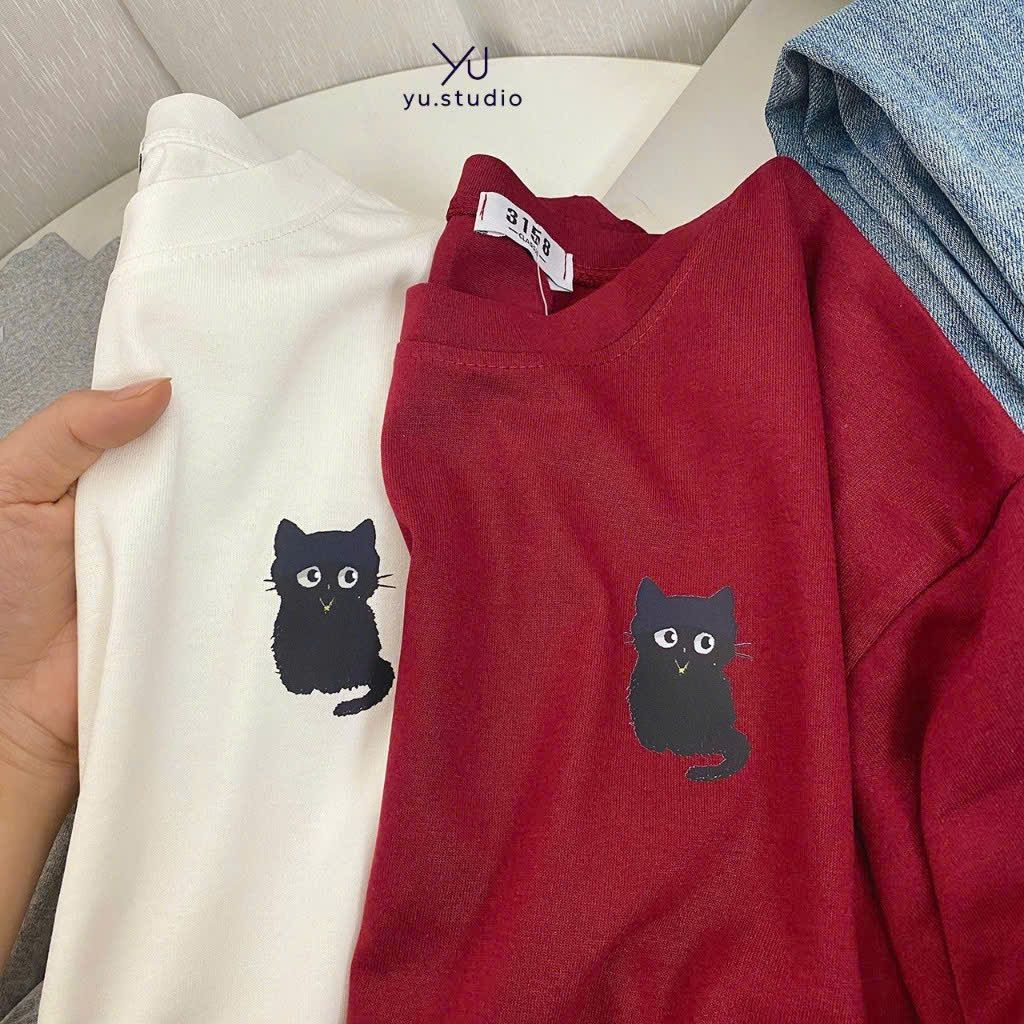 Áo thun 3158 cotton su, áo nam nữ form rộng mẫu con cú -chang3158