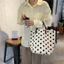 Túi xô SAMO, Túi xách thông thường dung tích lớn, Túi Tote đa năng thời trang Wave Point Polka Dot Sử dụng hàng ngày