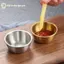 Bát nhúng nước sốt 304 Thép không gỉ Cốc nhúng nước sốt tròn Đĩa 50 / 60ml Mini Gia vị có thể tái sử dụng Cốc nhúng n
